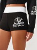 CONTRAST SPORTY BOOTY SHORT