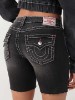 MIYA MID RISE BIG T FLAP BERMUDA SHORT