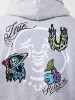 BUDDHA FACE BIG T BOXY ZIP HOODIE