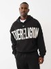 KNIT LOGO PANEL BOXY HOODIE