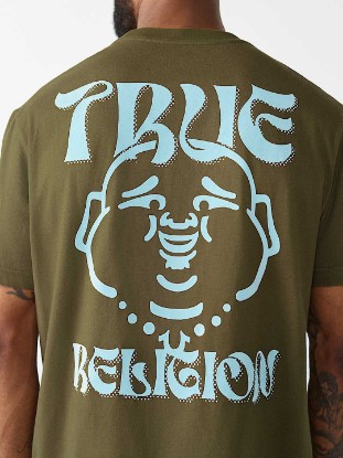 WAVY LOGO BUDDHA FACE GRAPHIC TEE