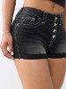 MID RISE BUTTON-UP SHORT