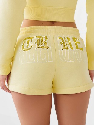 CRYSTAL EMBROIDERED LOUNGE SHORT