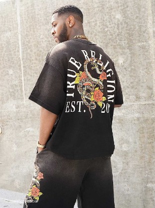 FLORAL SNAKE HEAVYWEIGHT OVERSIZED TEE