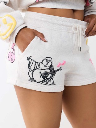 DOODLE MID RISE LOUNGE FLEECE SHORT