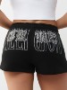 CRYSTAL EMBROIDERED LOUNGE SHORT