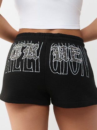 CRYSTAL EMBROIDERED LOUNGE SHORT