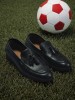 Flexible Leather Tassel Loafer, Black