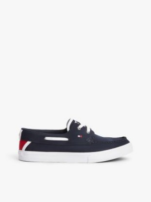 Canvas Boat Shoe, Navy