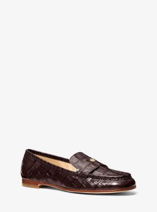 Picture of Jennings Crocodile-Embossed Leather Loafer
