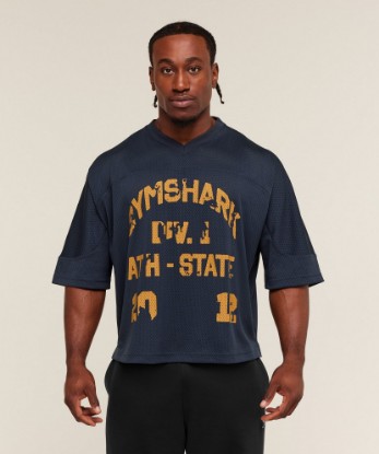 Graphic Mesh Oversized T-Shirt - View 1