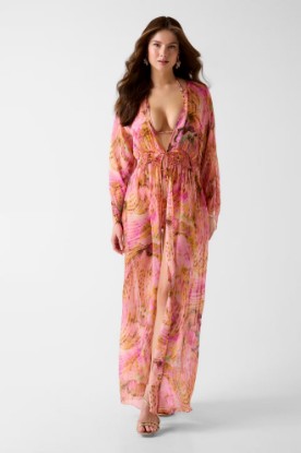 Picture of Silk Blend Kimono - Pink