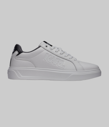 Picture of LEATHER SNEAKER WITH SIDE KARL LOGO PATCH