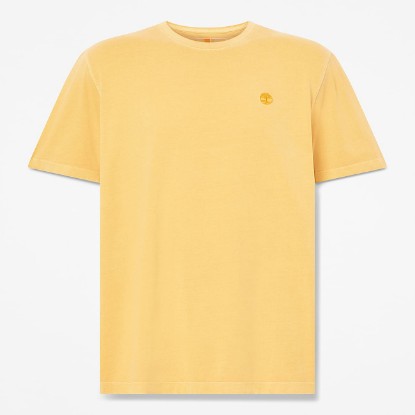Mens Dunstan River Garment Dyed ShortSleeve TShirt TBL Yellow HERO