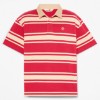 Striped ShortSleeve Rugby Polo TBL Berry Red HERO