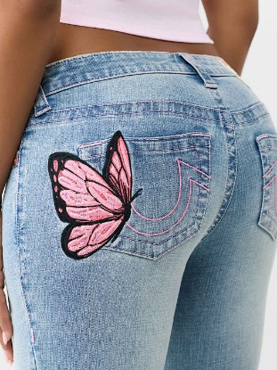 BECCA MID RISE BUTTERFLY BOOTCUT JEAN