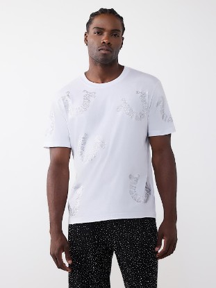 WARPED LOGO RHINESTONE HEAVYWEIGHT TEE