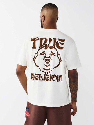 WAVY LOGO BUDDHA FACE GRAPHIC TEE