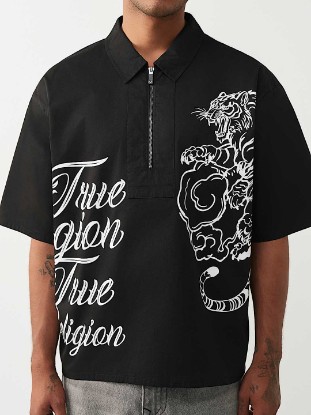 HALF-ZIP TIGER SHIRT