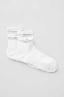 Women's Pulse Grip Sock - White