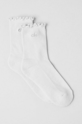 Picture of Women's Lettuce Edge Sock - White