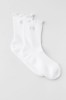 Lettuce Edge Grip Sock - White