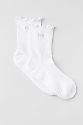 Lettuce Edge Grip Sock - White
