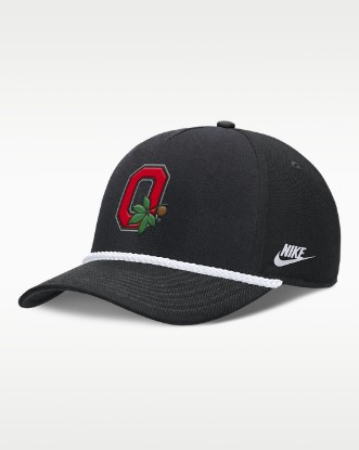 Ohio State Legacy Basketball Rope Rise Men's Nike College Adjustable Hat - Black