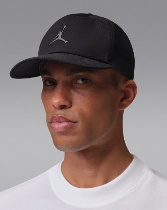 Jordan Pro Dri-FIT Unstructured Flat-Brim Golf Hat - Off Noir/Anthracite