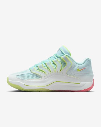 KD18 "Gifted" Basketball Shoes - White/Volt/Bright Crimson/Glacier Blue