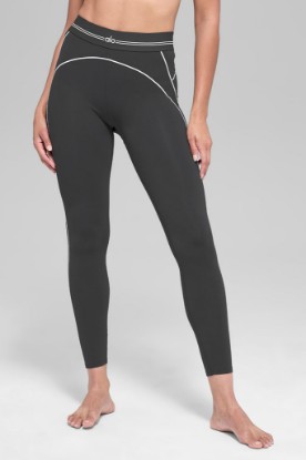 Picture of Airbrush High-Waist 7/8 Heart Throb Legging - Anthracite/White