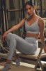 Alosoft High-Waist Heart Throb Legging - Athletic Heather Grey/White