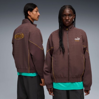 KING Men's Track Jacket, Chocolate Brown, extralarge