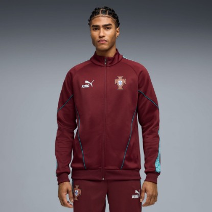Portugal KING Anthem Men's Soccer Jacket, Ruby Shimmer-Sea Glass, extralarge