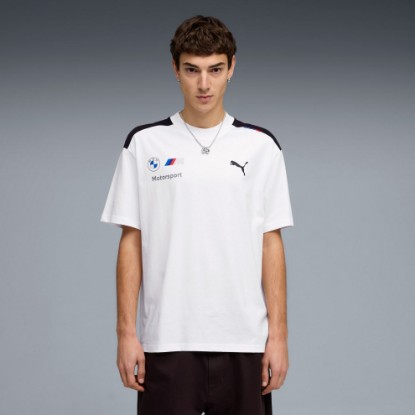 BMW M Motorsport Replica Men's Drivers Tee, PUMA White, extralarge
