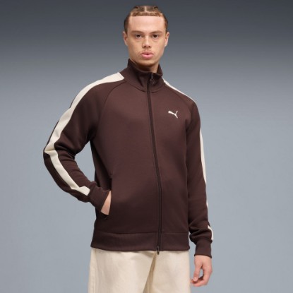 T7 Men's Track Jacket, Chocolate Brown, extralarge