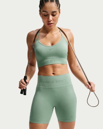 Nike Pro Seamless Women's Light-Support Padded Sports Bra - Steam
