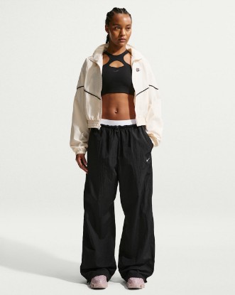 Nike Sportswear Women's Loose High-Waisted Parachute Pants - Black/Black/Chalk/White