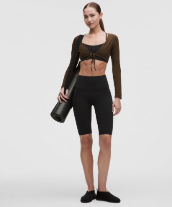 Black lululemon Align No Line™ High-Rise Short 11"