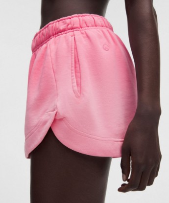 Scuba Oversized Mid-Rise Dolphin-Hem Short 3" *Wash - Ombre Dye Strawberry Multi