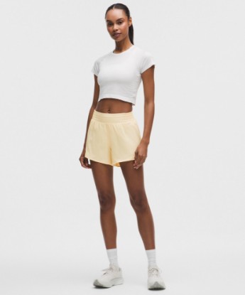 Hotty Hot High-Rise Lined Short 4" - Butter Cream