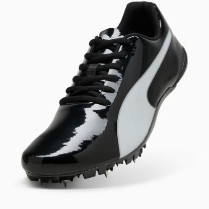 evoSPEED Prep Sprint 3.5 Track & Field Sprinting Spikes, PUMA Black-PUMA White-PUMA Silver, extralarge