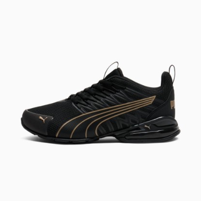 Voltaic Evo Wide Women's Wide Shoes, PUMA Black-PUMA Gold, extralarge