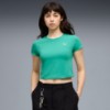 PUMA Wardrobe Essentials Women's Baby Tee, Vibrant Green, extralarge