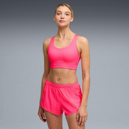 PWRbreathe Run Women's Moisture Wicking, High Impact Sports Bra, Pure Pink, extralarge