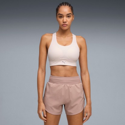 PWRbreathe Run Women's Moisture Wicking, High Impact Sports Bra, Jasmine Flower, extralarge