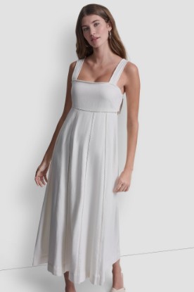 SEAMED TANK DRESS WITH TIE BACK VIEW 1 | MAXI DRESSES