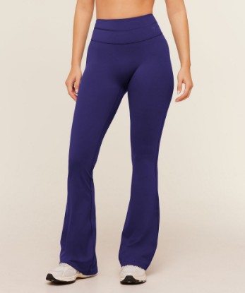 Crossover Back Flared Leggings - View 1