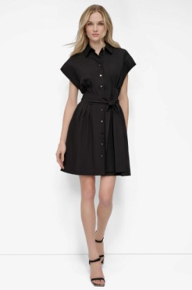 TIE WAIST COMMUTER DRESS VIEW 1 | MINI DRESSES