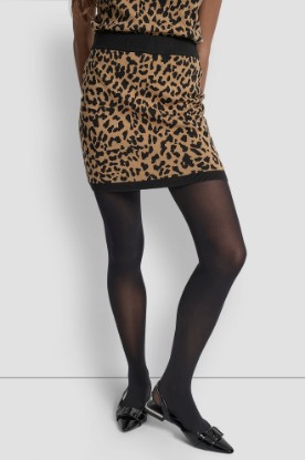 CHEETAH JACQUARD MINI SWEATER SKIRT VIEW 1 | Skirts